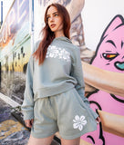 Hibiscus Puff Womens Summer Shorts - - Riot Society