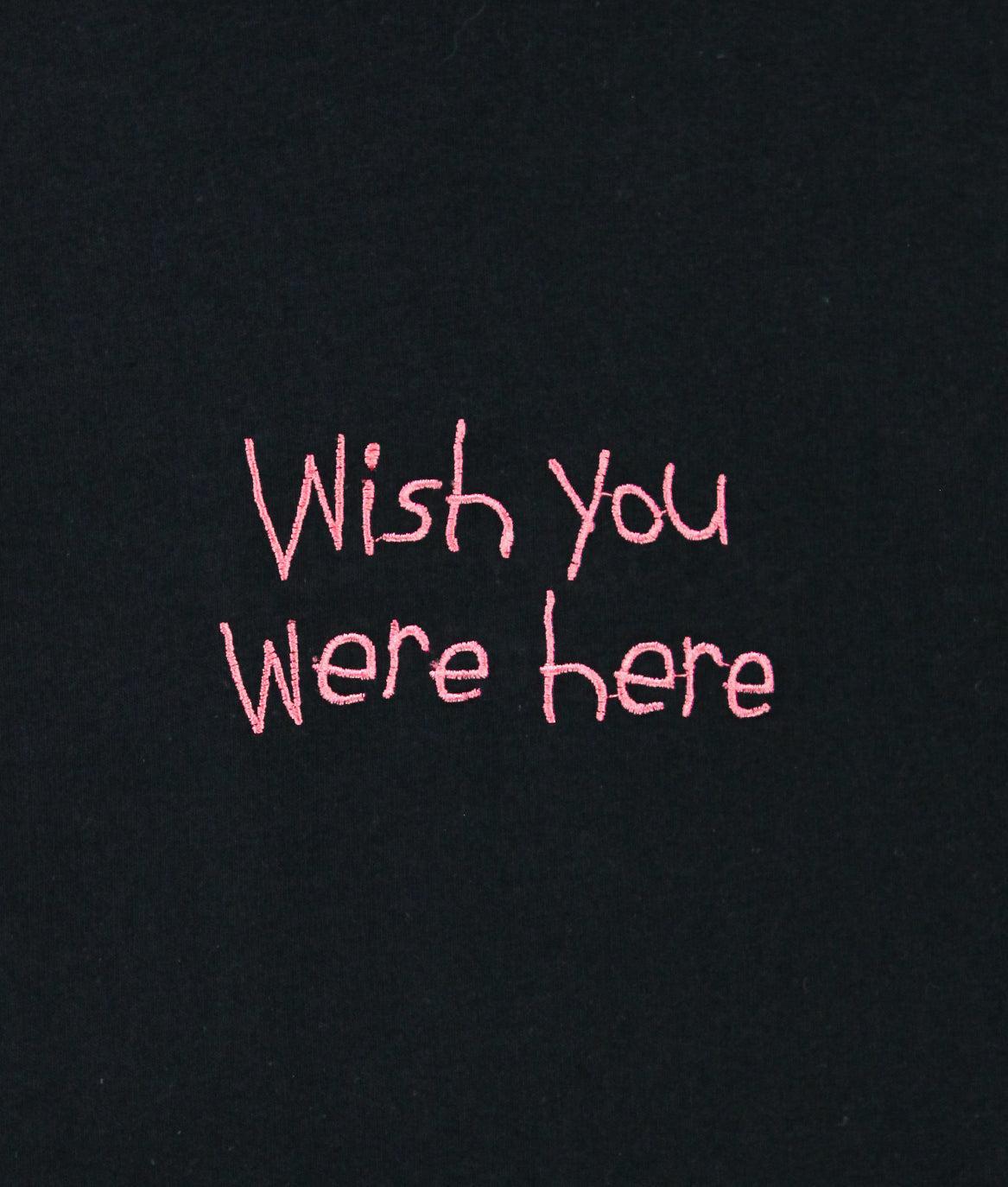 Wish You Were Here Embroidered Ments T-Shirt - - Riot Society