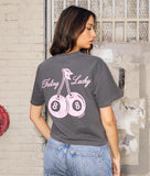 Cherries 8 Ball Feeling Lucky Puff Crop Tee - - Riot Society