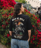 Wild As Hell Cowboy Skeleton Womens Tee - - Riot Society
