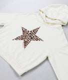 Leopard Star Womens Matching Set Summer Hoodie & Shorts - - Riot Society
