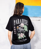 Skeleton Flamingo Paradise Beach Club Womens Tee - - Riot Society
