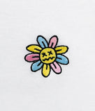 Woozy Face Flower Embroidered Mens T-Shirt - - Riot Society