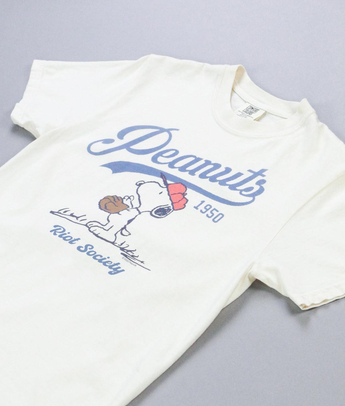 Peanuts Snoopy Baseball Boyfriend Tee - - Riot Society