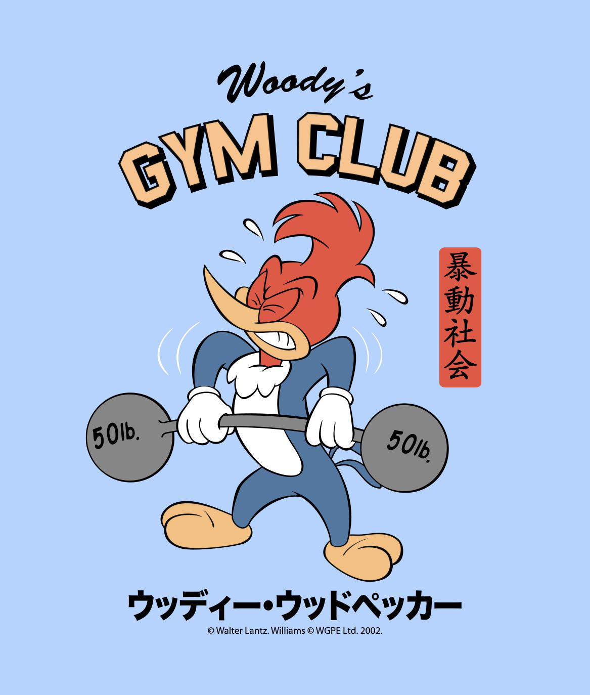 Woody Woodpecker's Gym Club Boys Tee Light Blue / XL by Riot Society