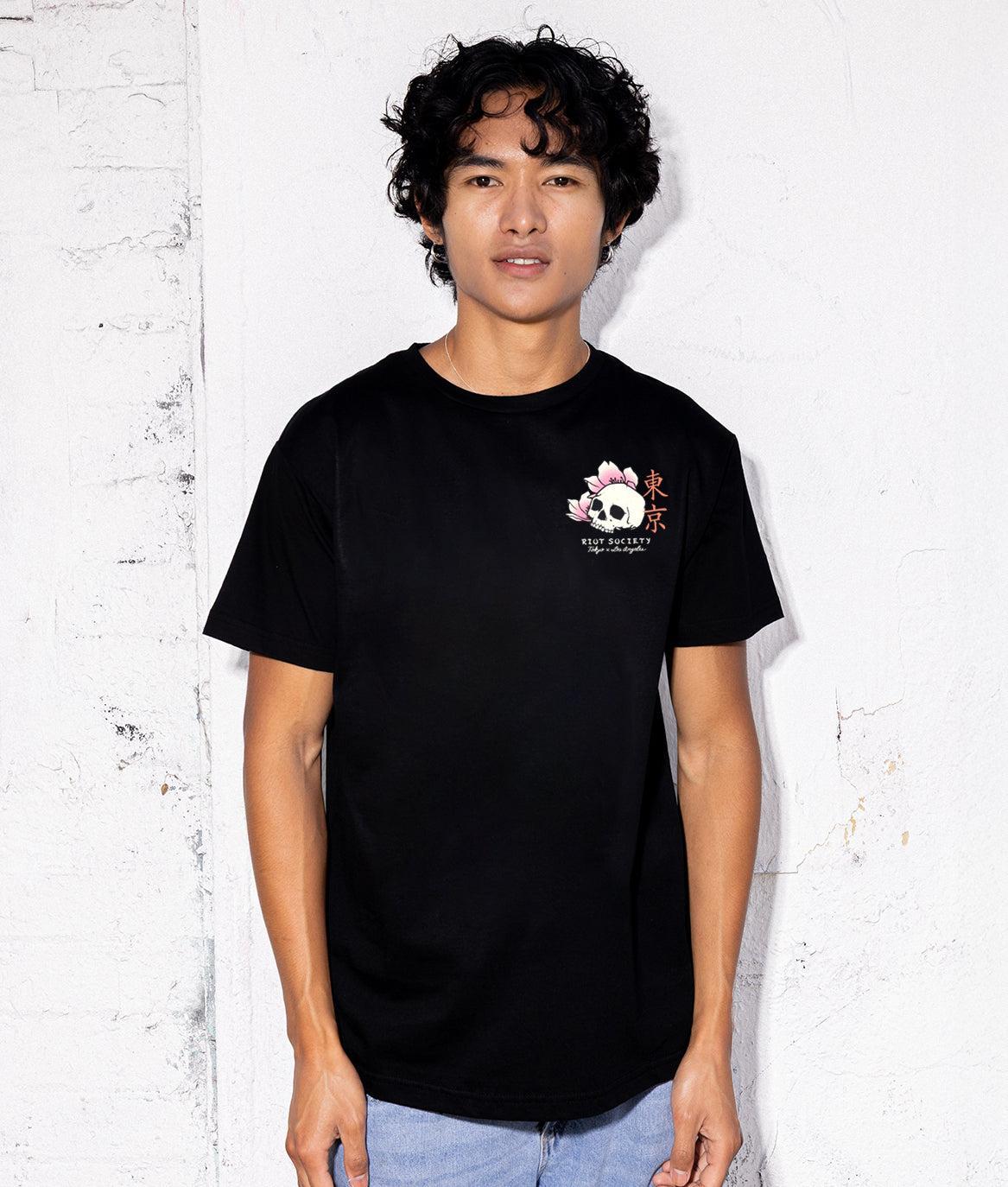 Japan Koi Tattoo Blossom Mens T-Shirt - - Riot Society