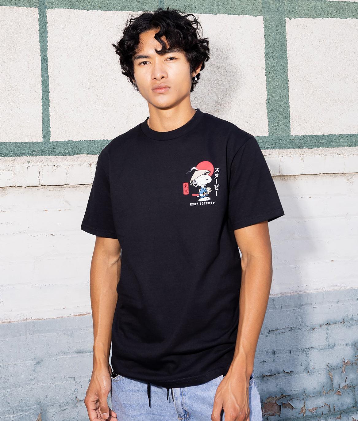 Peanuts Snoopy & Woodstock Samurai Mens T-Shirt - - Riot Society
