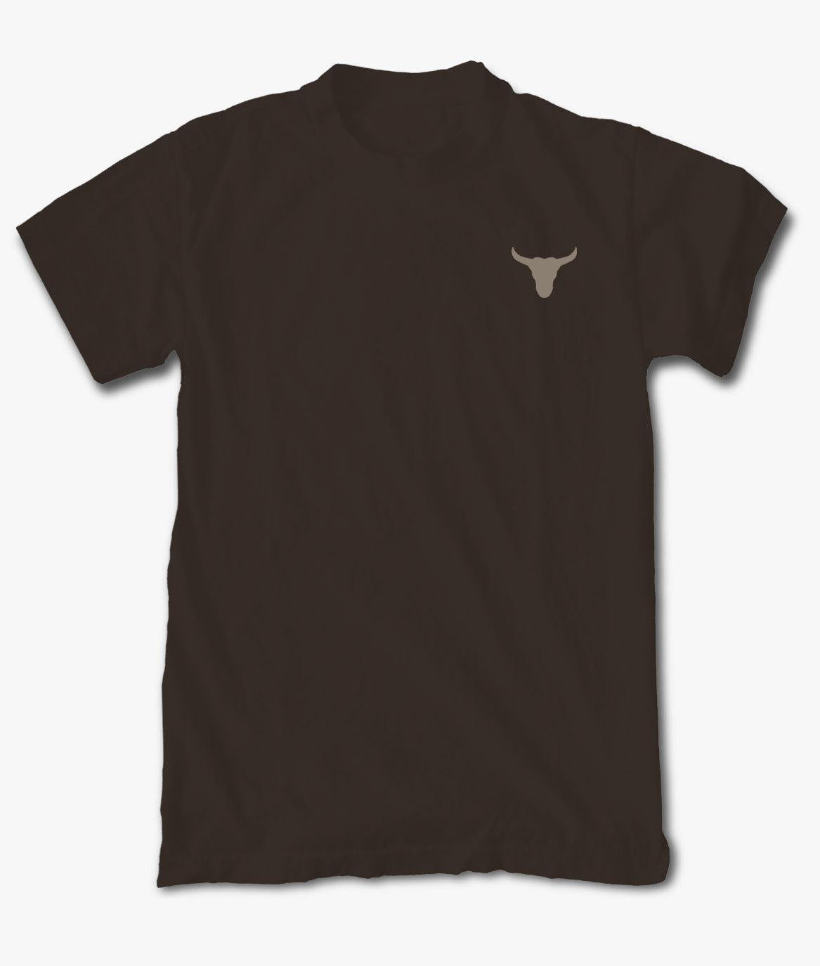 Bull Skull Embroidered Mens T-Shirt - - Riot Society