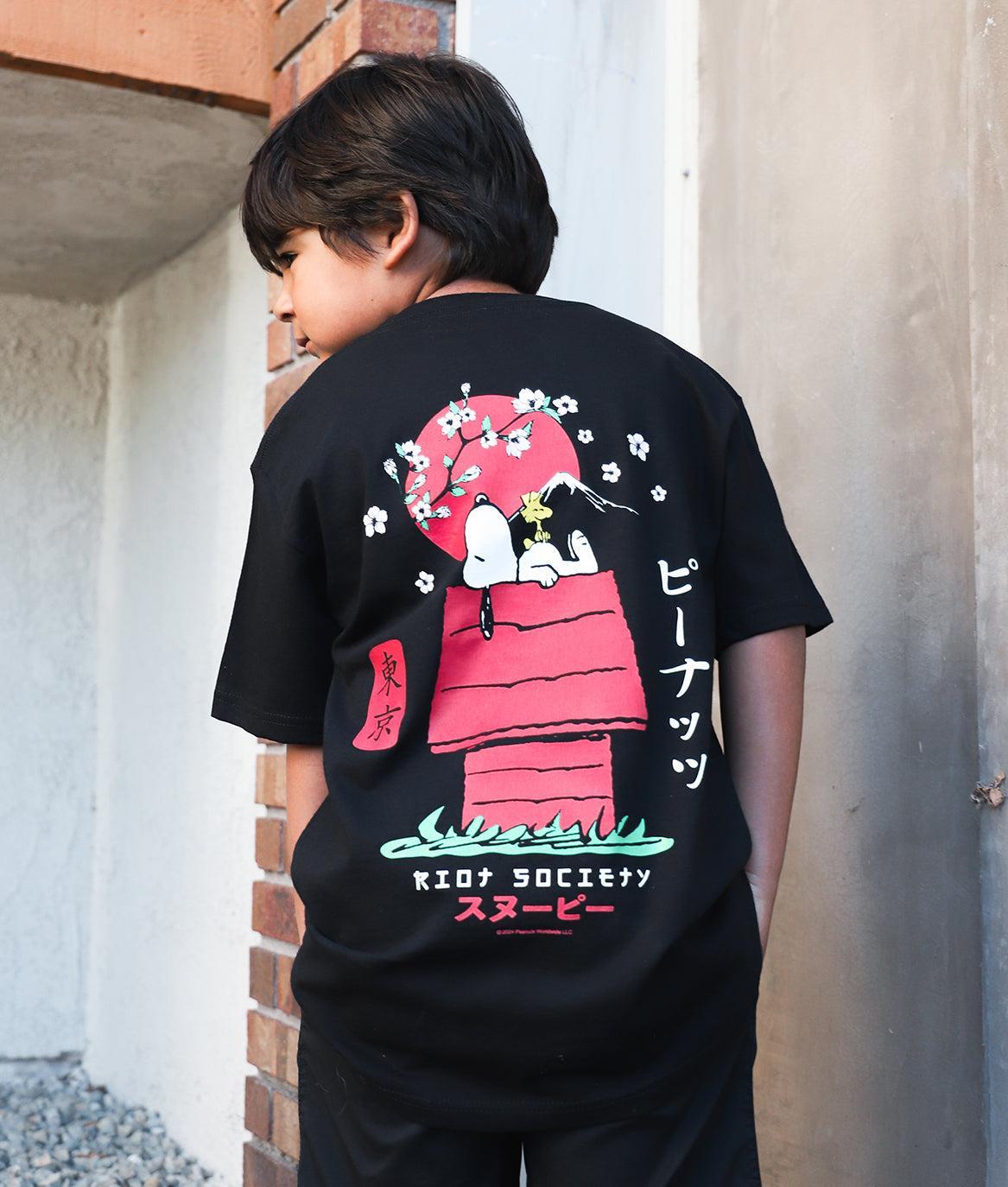 Peanuts Snoopy Doghouse Japan Kids Tee - - Riot Society