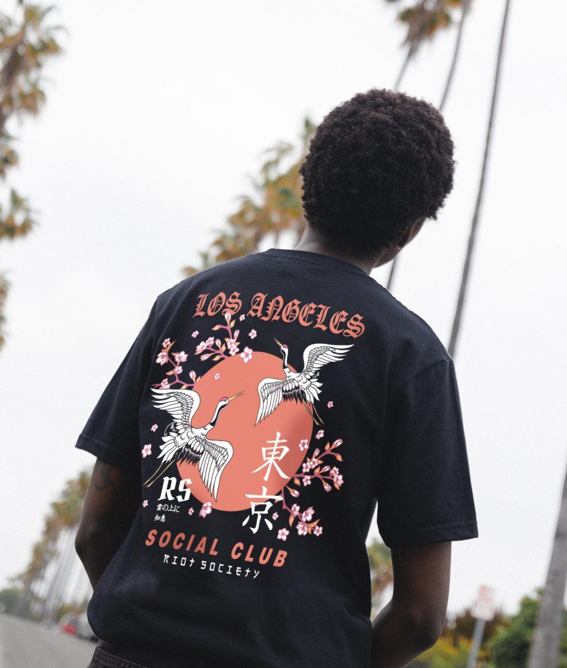 Los Angeles Cranes Social Club Mens T-Shirt - - Riot Society