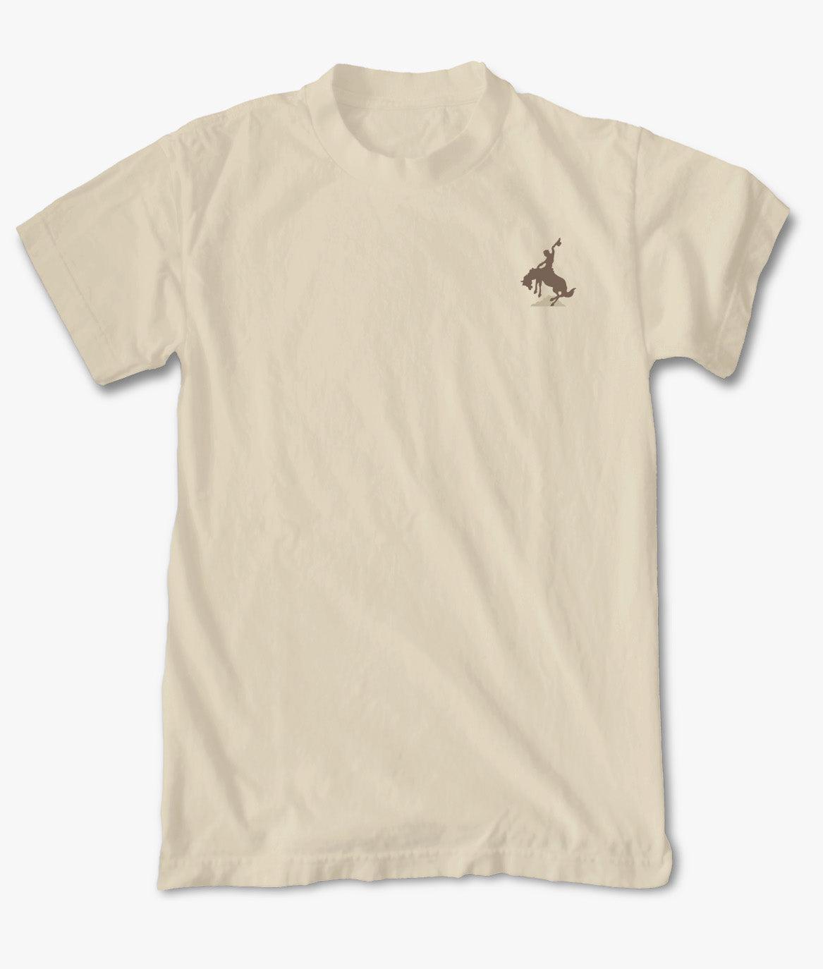 Bucking Bronco Cowboy Embroidered Mens T-Shirt - - Riot Society