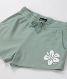 Hibiscus Puff Womens Matching Set Summer Hoodie & Shorts - - Riot Society