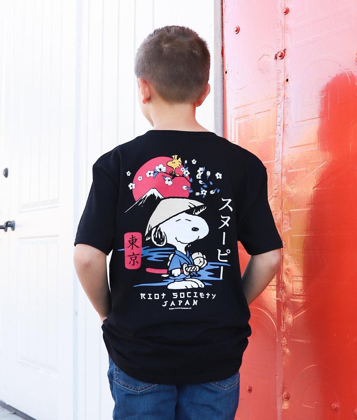 Peanuts Snoopy & Woodstock Samurai Kids Tee - - Riot Society