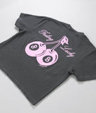 Cherries 8 Ball Feeling Lucky Puff Crop Tee - - Riot Society