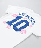 Los Angeles Hibiscus Puff Boyfriend Tee - - Riot Society