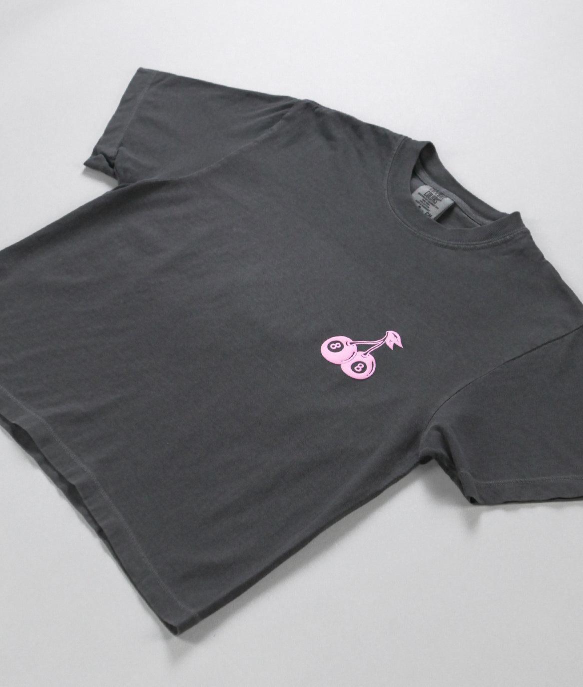 Cherries 8 Ball Feeling Lucky Puff Crop Tee - - Riot Society