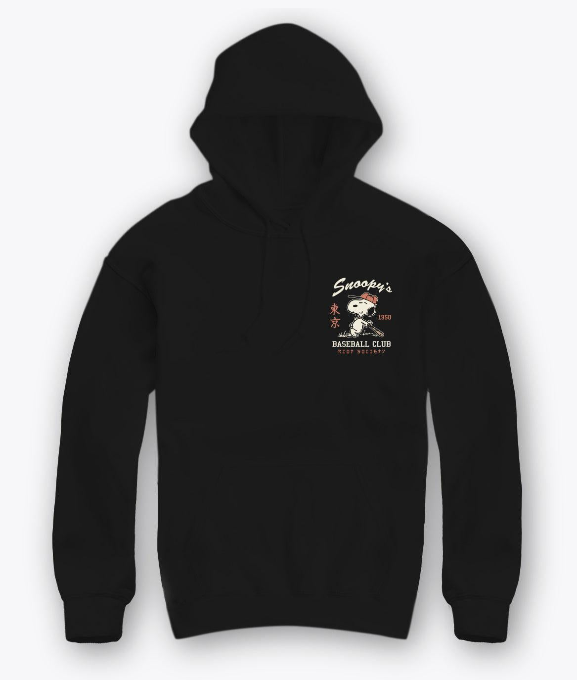 Peanuts Snoopy's Baseball Club Mens Hoodie - - Riot Society