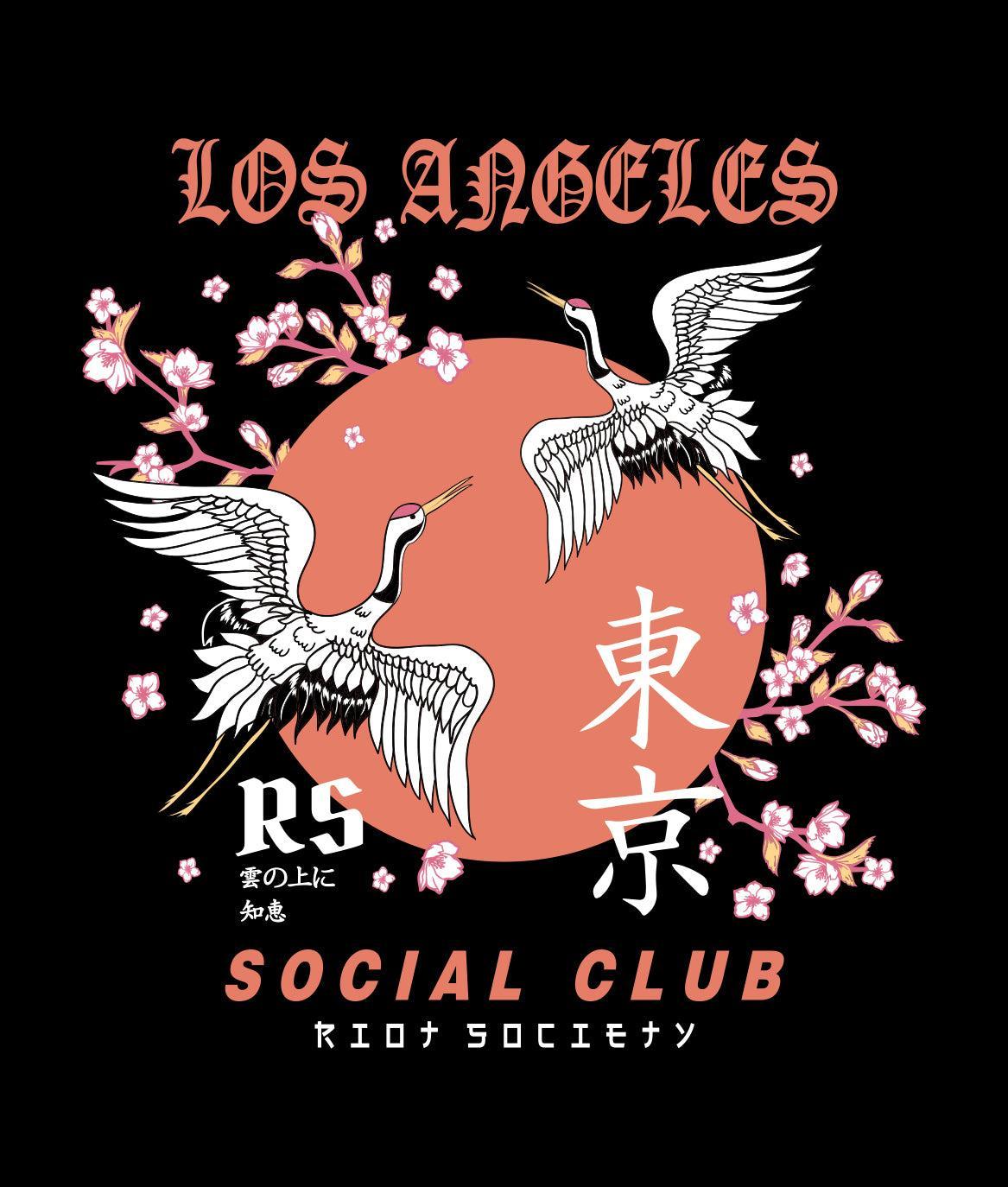 Los Angeles Cranes Social Club Mens T-Shirt - - Riot Society