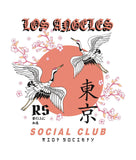 Los Angeles Cranes Social Club Mens T-Shirt - - Riot Society