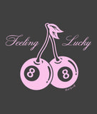 Cherries 8 Ball Feeling Lucky Puff Crop Tee - - Riot Society