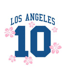 Los Angeles Hibiscus Puff Boyfriend Tee - - Riot Society