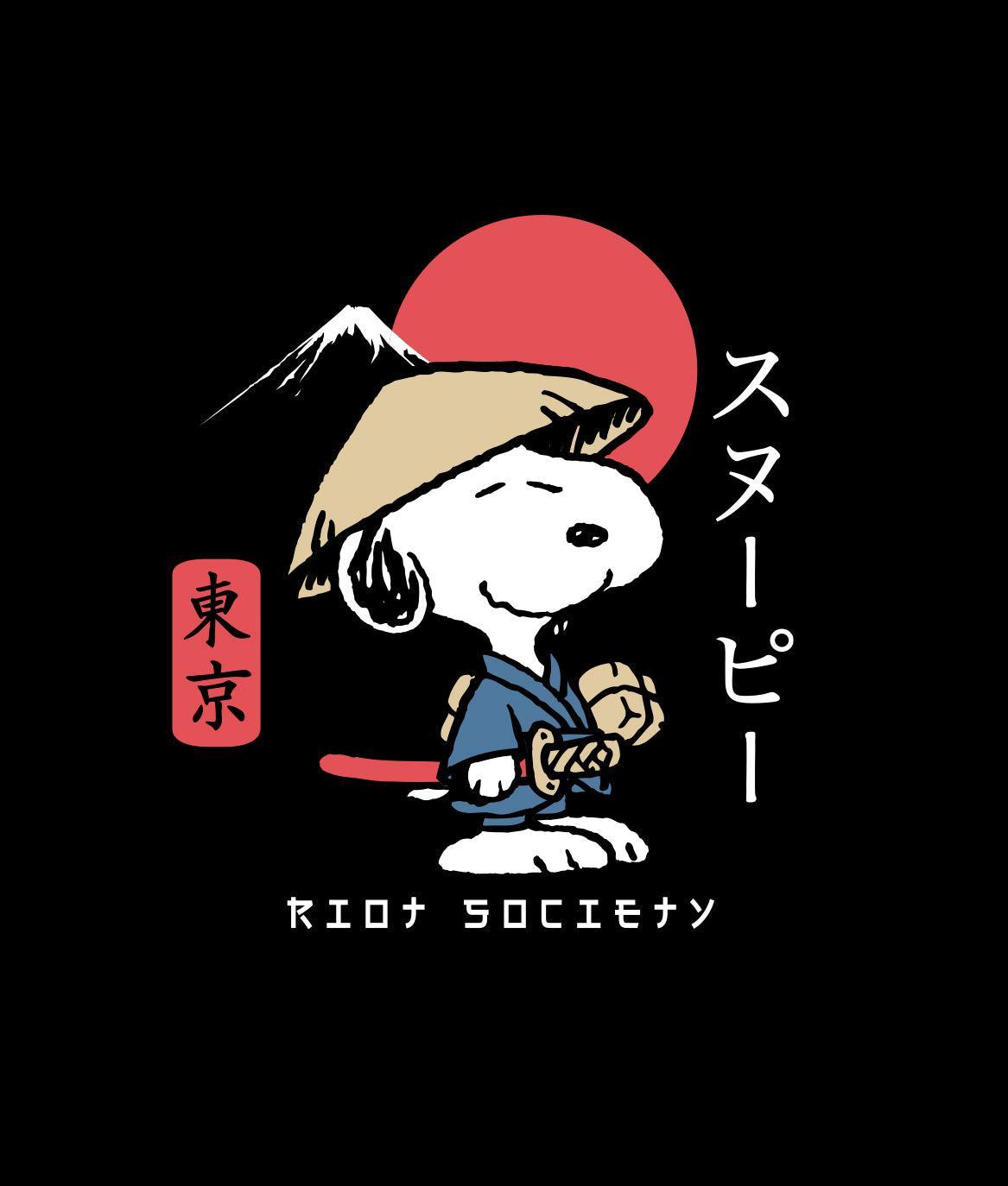 Peanuts Snoopy & Woodstock Samurai Mens T-Shirt - - Riot Society
