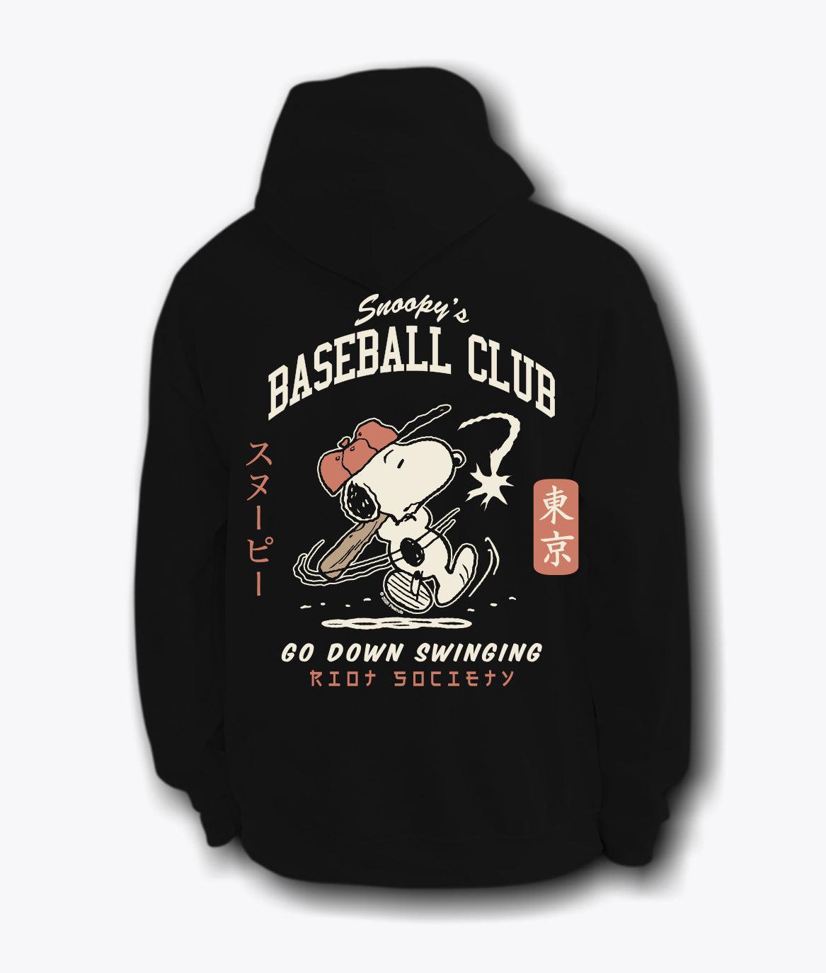 Peanuts Snoopy's Baseball Club Mens Hoodie - S - Riot Society