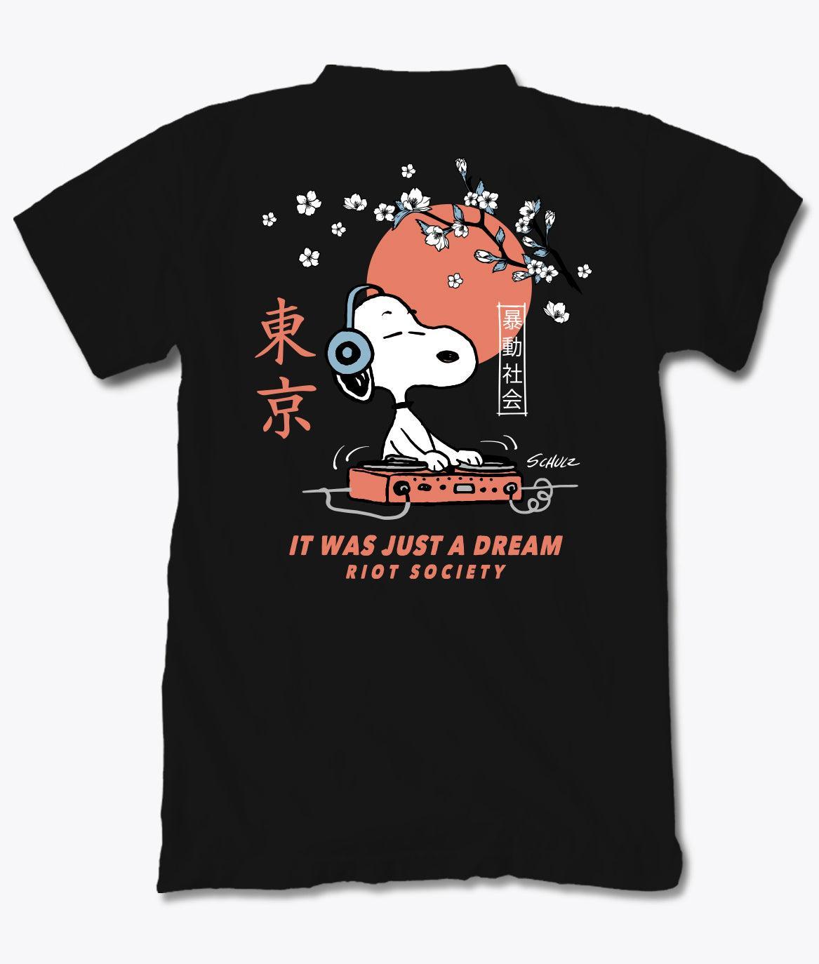Peanuts Snoopy Japan DJ Mens T-Shirt – Riot Society Clothing
