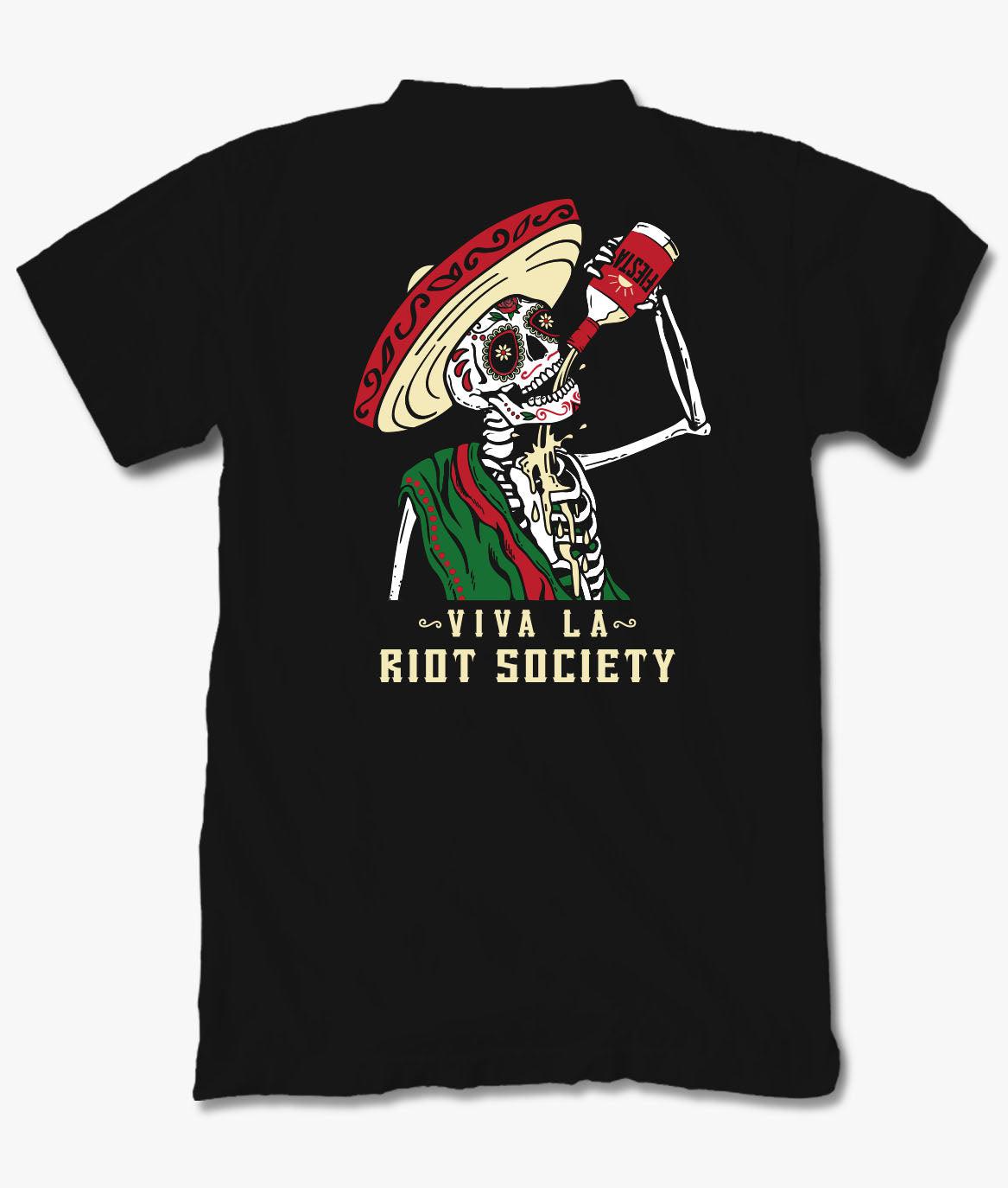 Viva La Riot Society Skeleton Mens T-Shirt