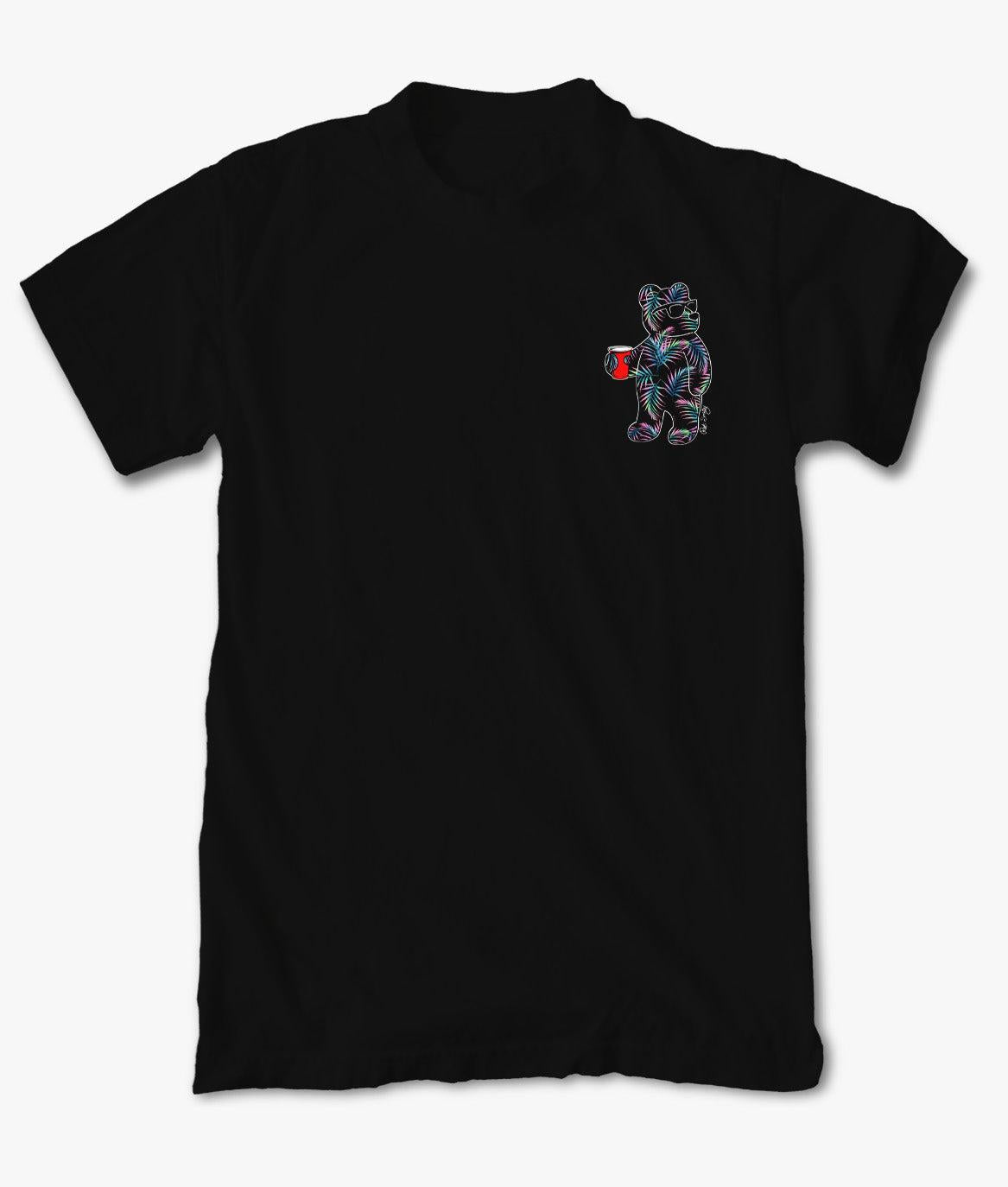 Tropical Palms Bear Mens T-Shirt - S - Riot Society