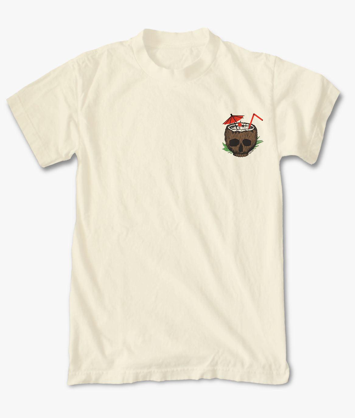 Coconut Skull Mens T-Shirt - S - Riot Society