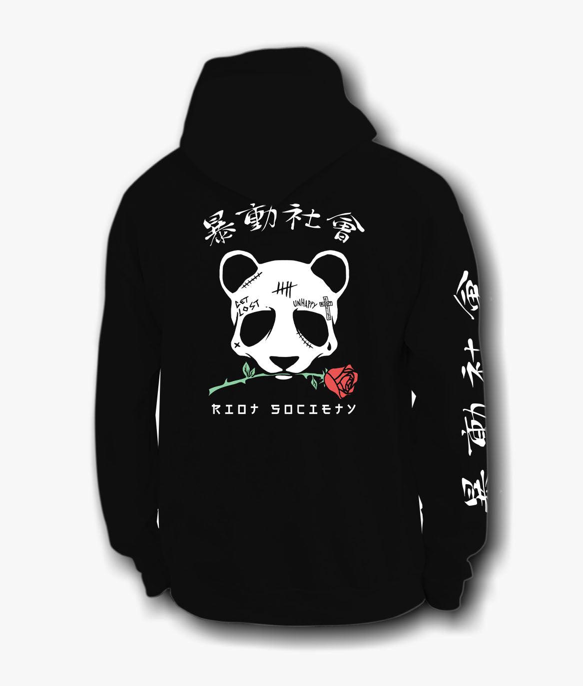 Society Tattoo | Rose Hoodie Skull Mens Riot Clothing Panda