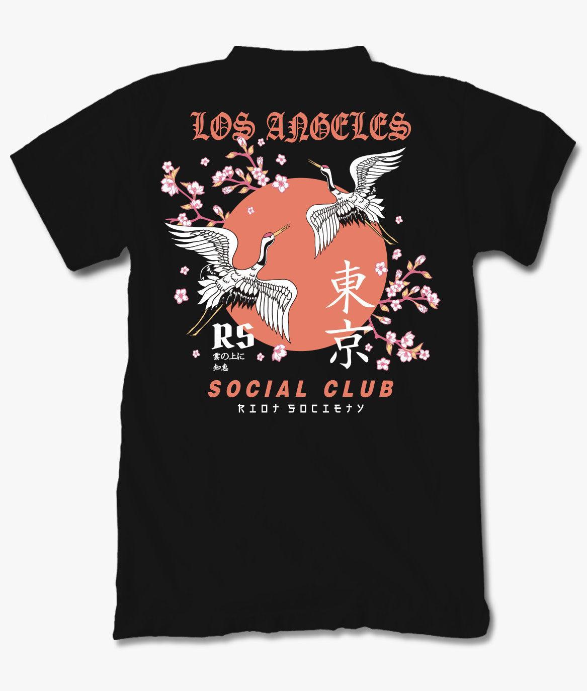 Los Angeles Cranes Social Club Mens T-Shirt - - Riot Society