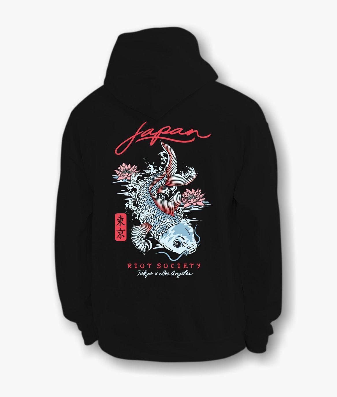 Japan Koi Lotus Kids Hoodie - - Riot Society
