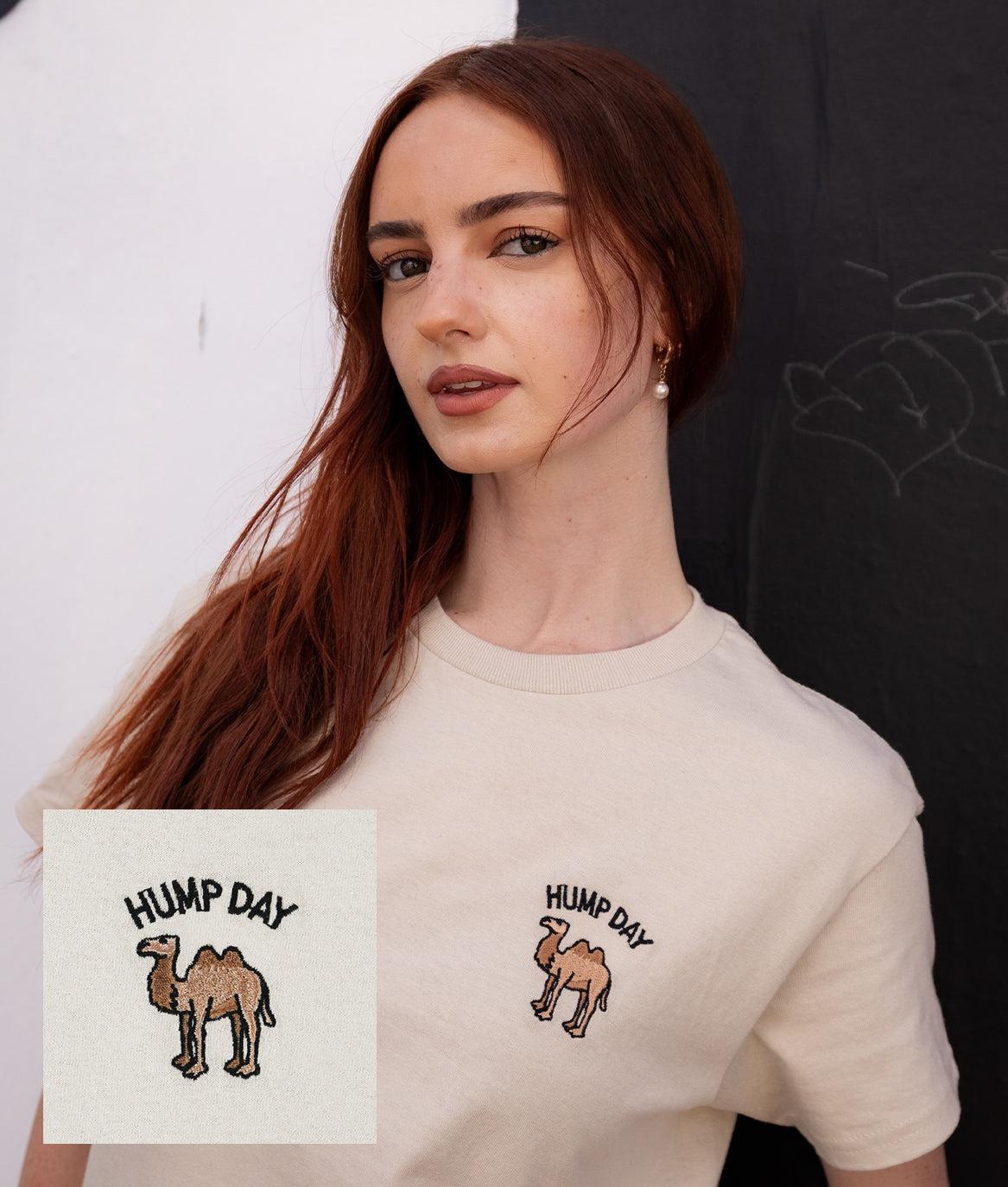 Hump Day Camel Embroidered Womens Tee - - Riot Society