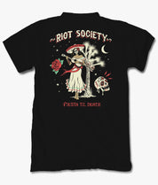 Fiesta Til Death Skull Mens T-Shirt - - Riot Society