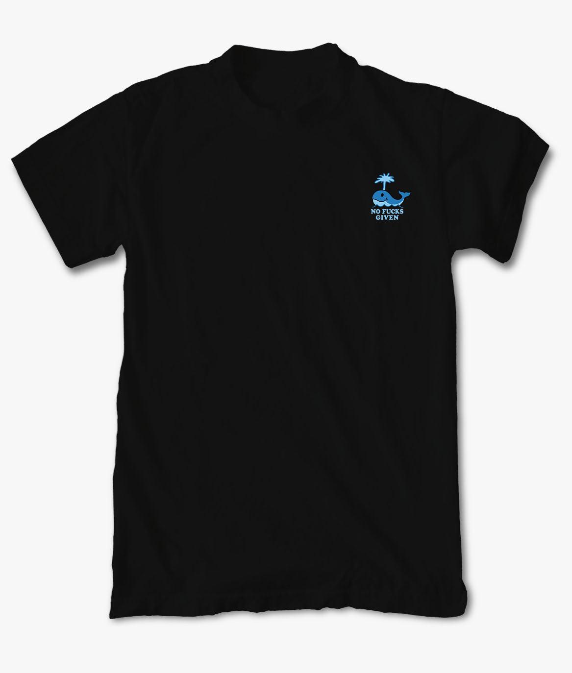 No Fucks Given Whale Embroidered Womens Tee - - Riot Society