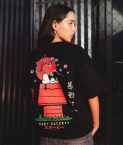 Peanuts Snoopy Doghouse Japan Womens Tee - - Riot Society