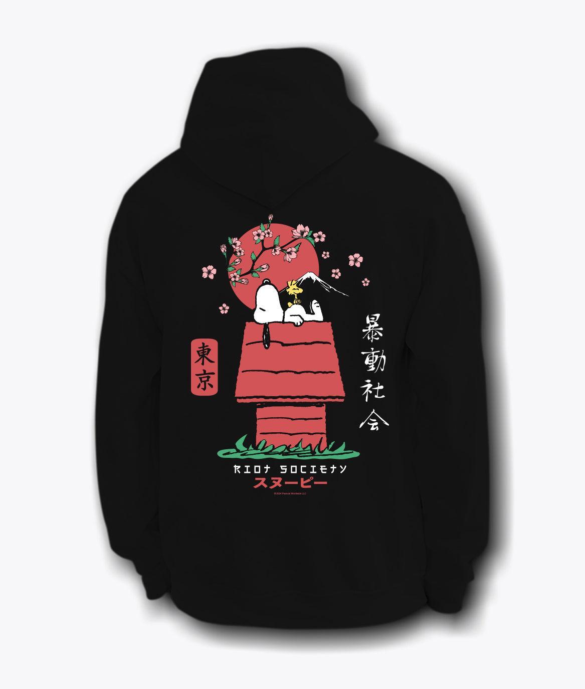 Peanuts Snoopy Doghouse Japan Mens Hoodie - - Riot Society