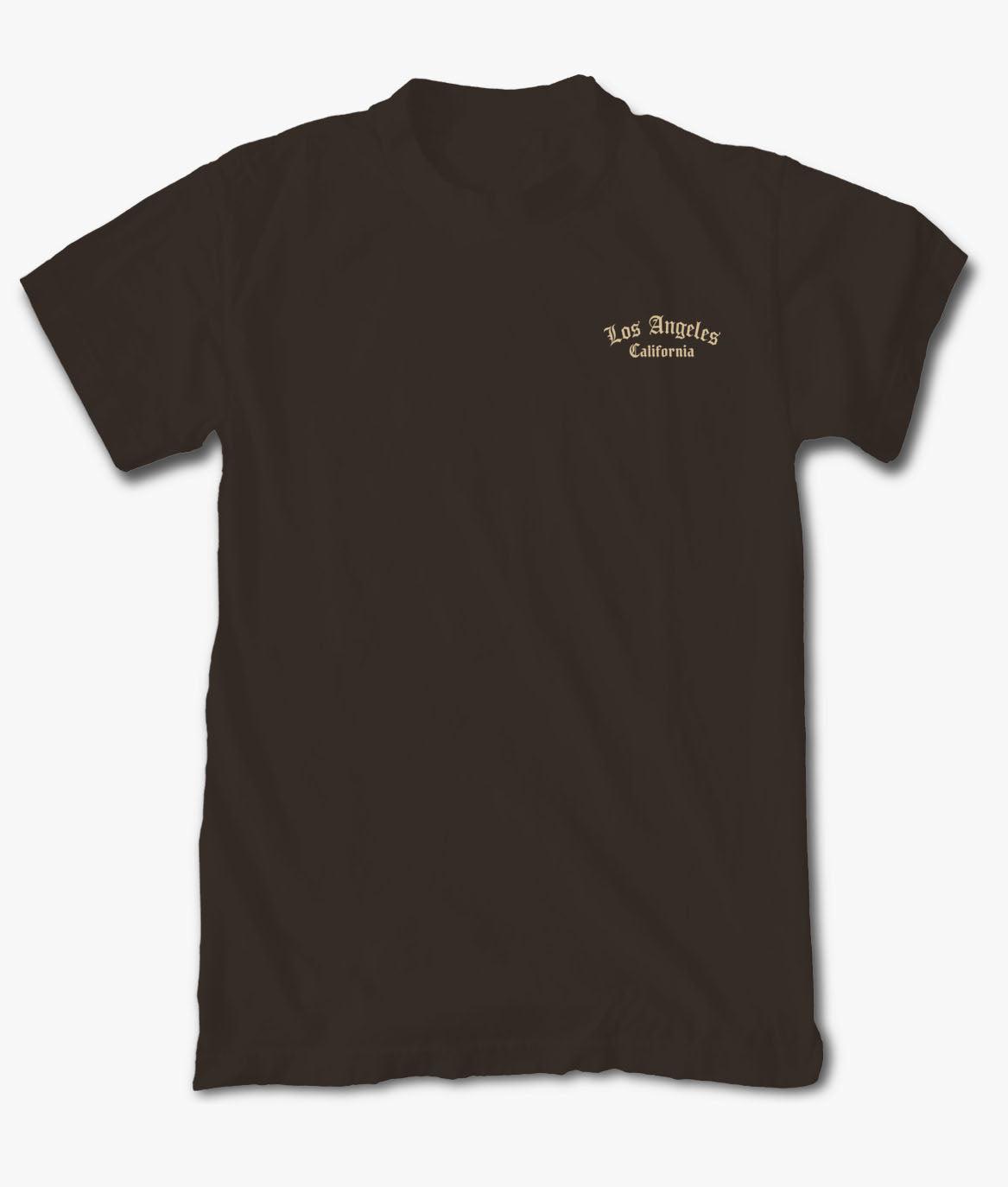 Los Angeles Embroidered Mens T-Shirt - - Riot Society