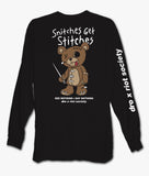 Dro x Riot Society Snitches Get Stitches Mens Long Sleeve T-Shirt - - Riot Society