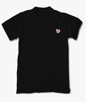 Fuk Off Candy Heart Embroidered Mens T-Shirt - - Riot Society