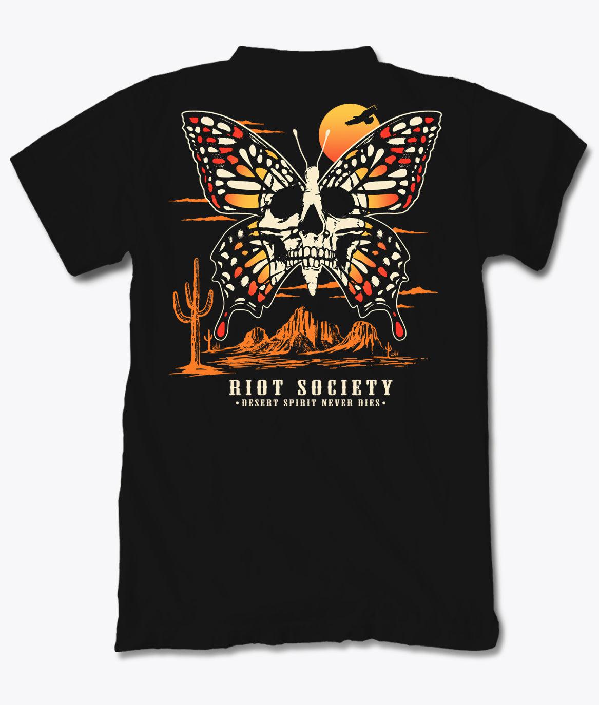 Western Reaper Butterfly Skull Womens Tee Sale - - Riot Society