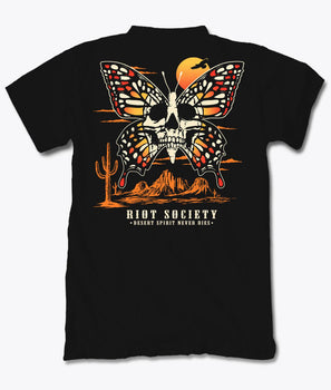 Western Reaper Butterfly Skull Womens Tee Sale - - Riot Society