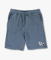 Peanuts Snoopy LA Chill Embroidered Mens Fleece Shorts - Pigment Slate Blue - - Riot Society