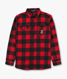 Teddy Bear Cowboy Embroidered Mens Premium Yarn-Dyed Long Sleeve Flannel Shirt Sale - - Riot Society