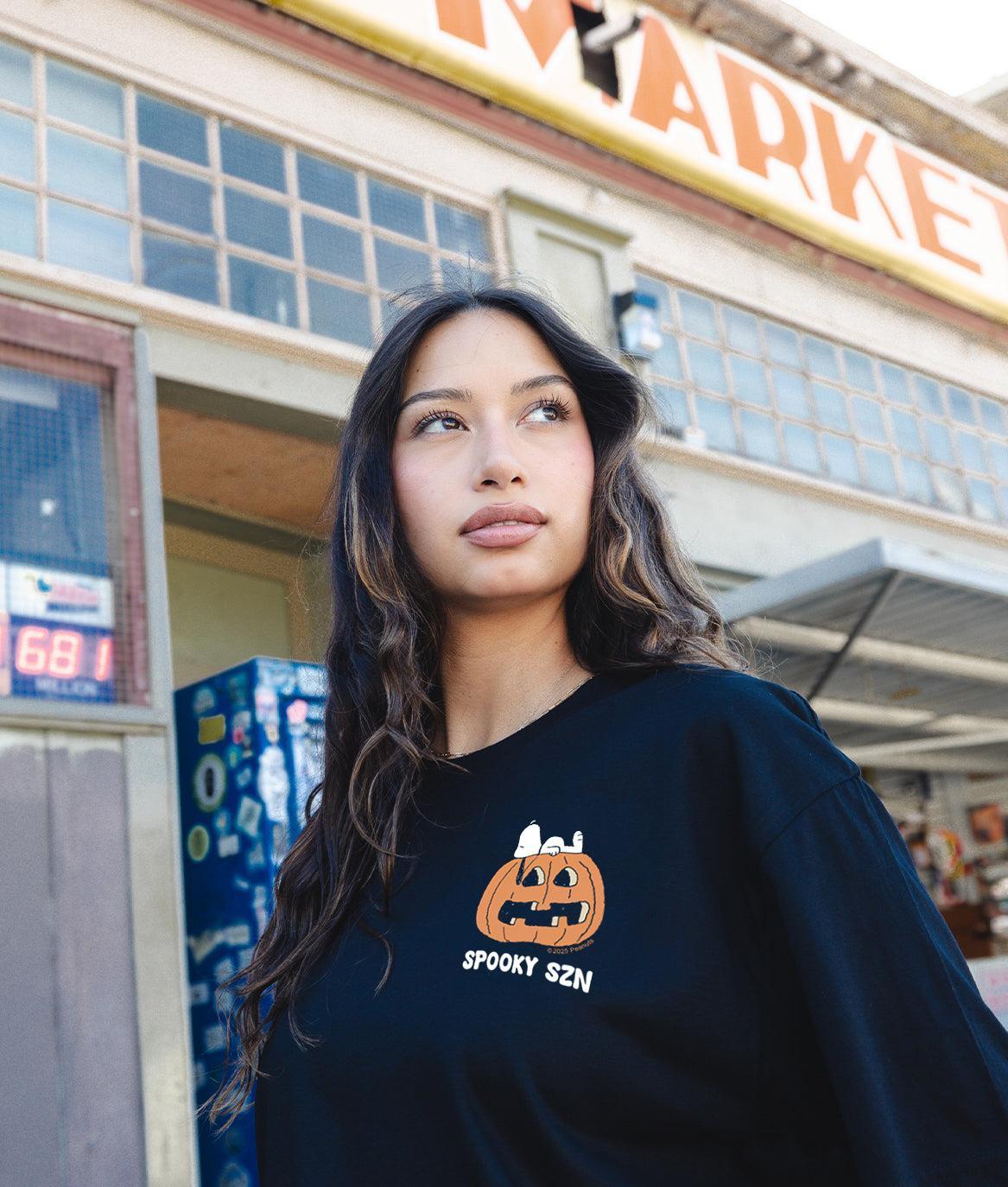 Peanuts Snoopy Pumpkin Womens Tee - - Riot Society