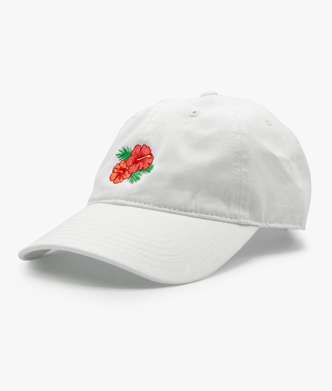 Hibiscus Embroidered Dad Hat - - Riot Society