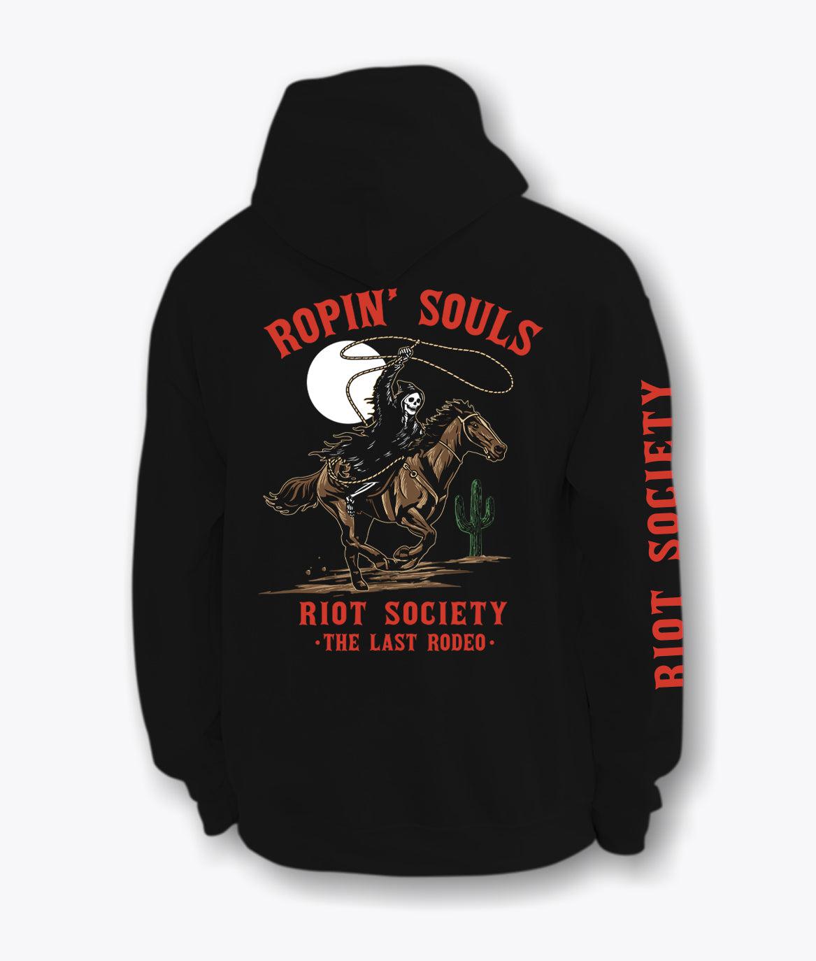 Rodeo Reaper Ropin' Souls Mens Hoodie - - Riot Society