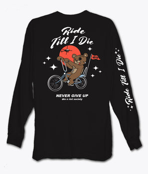 Dro x Riot Society Ride Till I Die Womens Long Sleeve Tee - - Riot Society